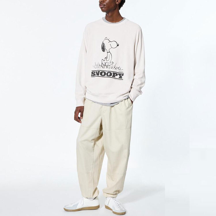 Свитшот X PEANUTS Co-branded Series унисекс светло-серый Uniqlo, серый — фото 3
