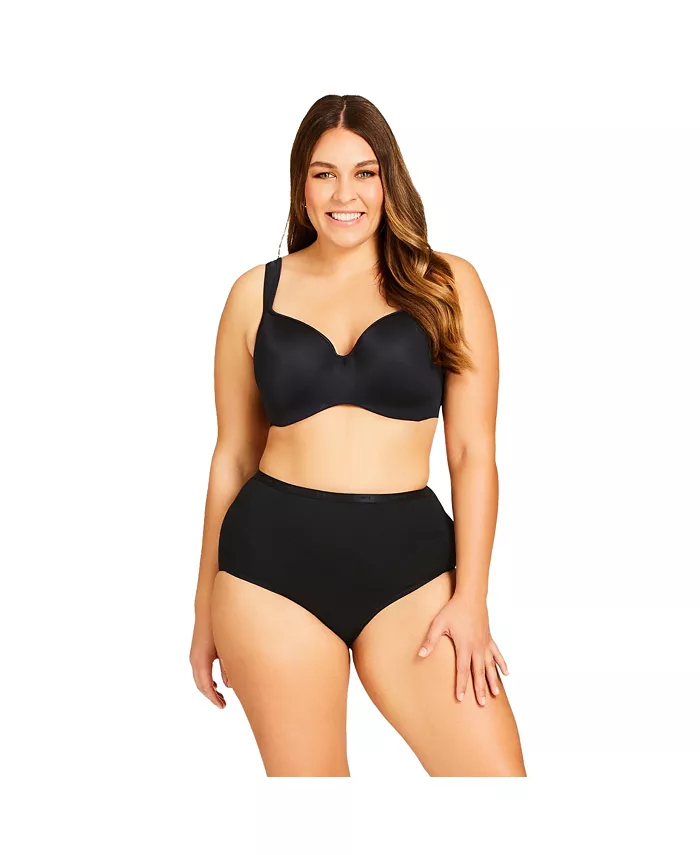 

Женские трусы-слипы из хлопка и спандекса, комплект из 3 шт AVENUE, черный