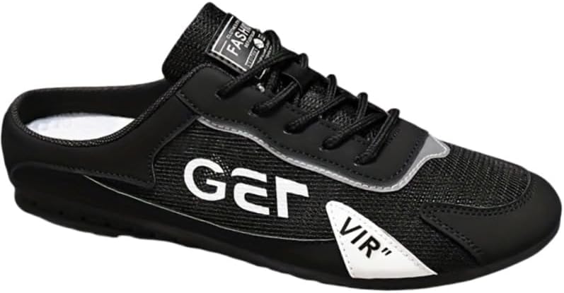 

Мужские слипоны сандалии - нескользящие, прочные, дышащая сетчатая подкладка, верх из ПУ, для дома, отпуска и повседневной носки Fmshi, черный