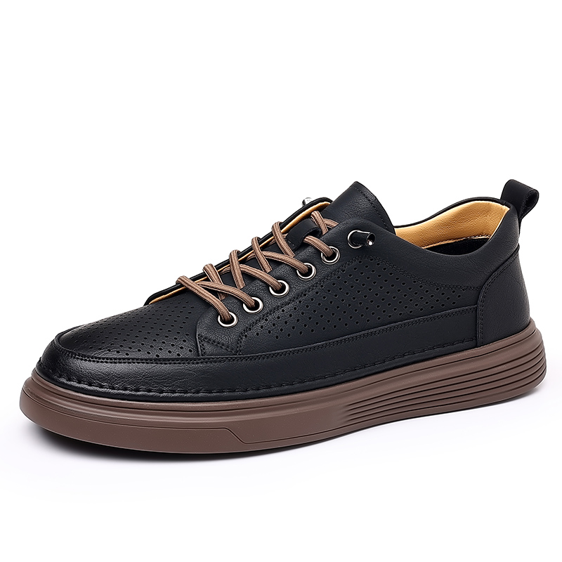 

Легкие и дышащие низкие мужские кроссовки для скейтбординга POPULAR ROUSE PR, Black Cut-Out