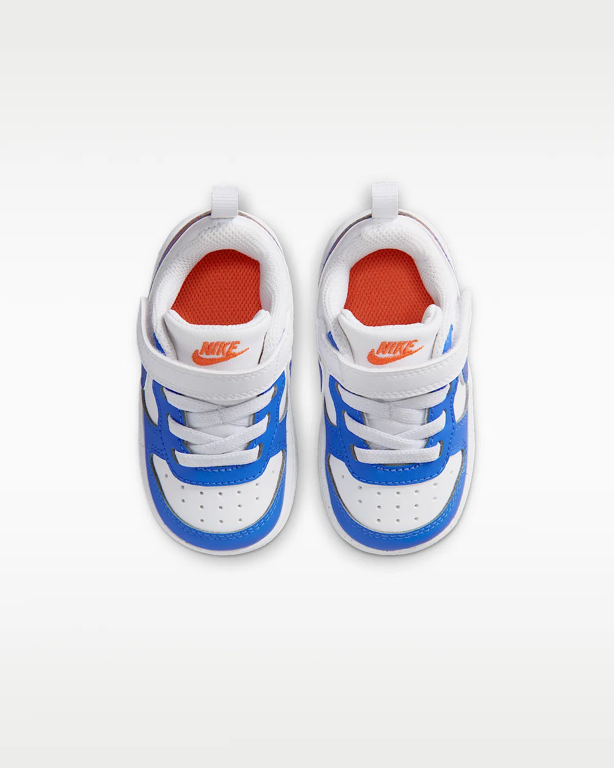 Кроссовки Nike Court Borough Low для малышей, White/Bright Violet/Turf Orange/Blue Crystal — фото 4