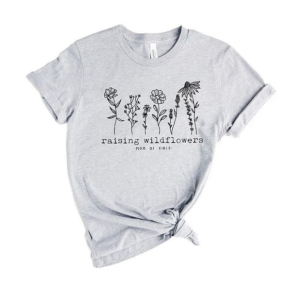 

Футболка с принтом Raising wildflowers mom of girls Simply Sage Market, Heather Grey, Серый, Футболка с принтом Raising wildflowers mom of girls Simply Sage Market, Heather Grey