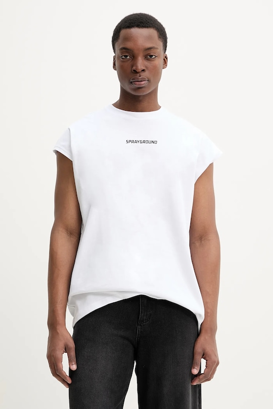 

Хлопковая футболка Sprayground, белый