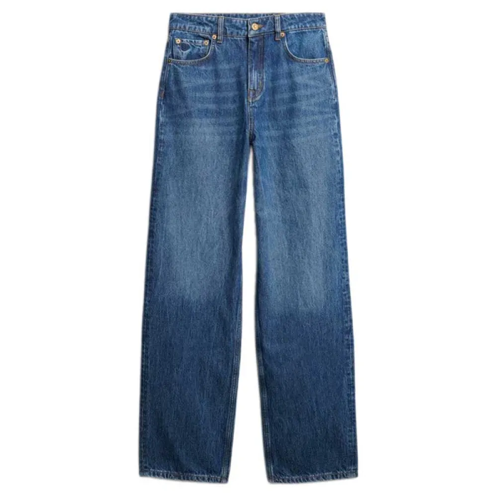 

Джинсы Superdry W7011262A Wide Leg high waist, синий