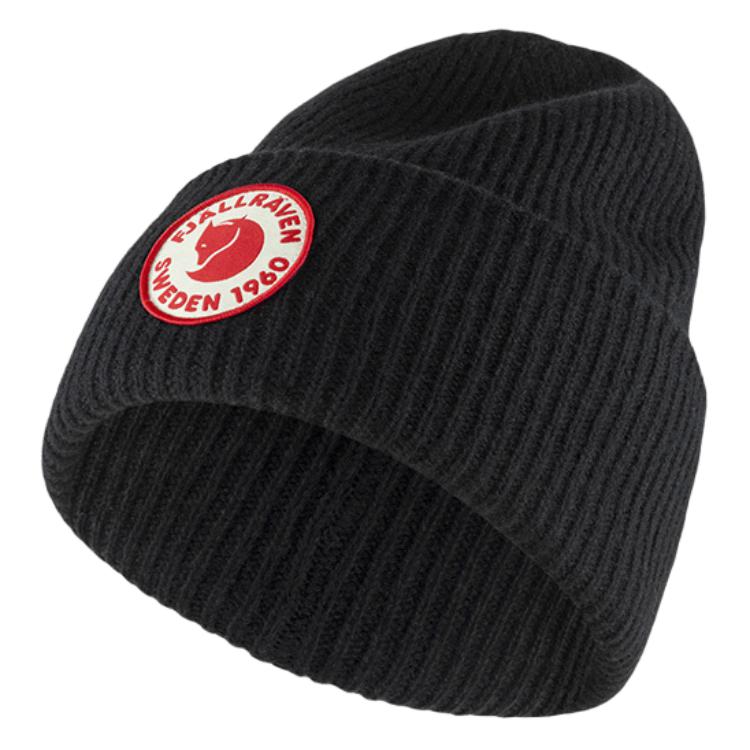 

Fjallraven Шерстяная вязаная шапка унисекс разноцветная, Black