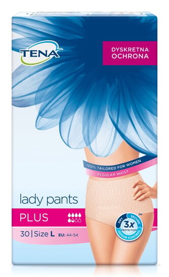 

Большие, 95-130 см, впитывающее белье, 30 шт. Tena Lady Pants Plus