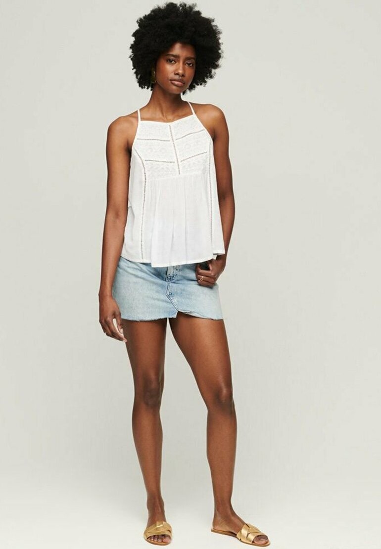 

Блузка Superdry VINTAGE YOKE CAMI, цвет off white