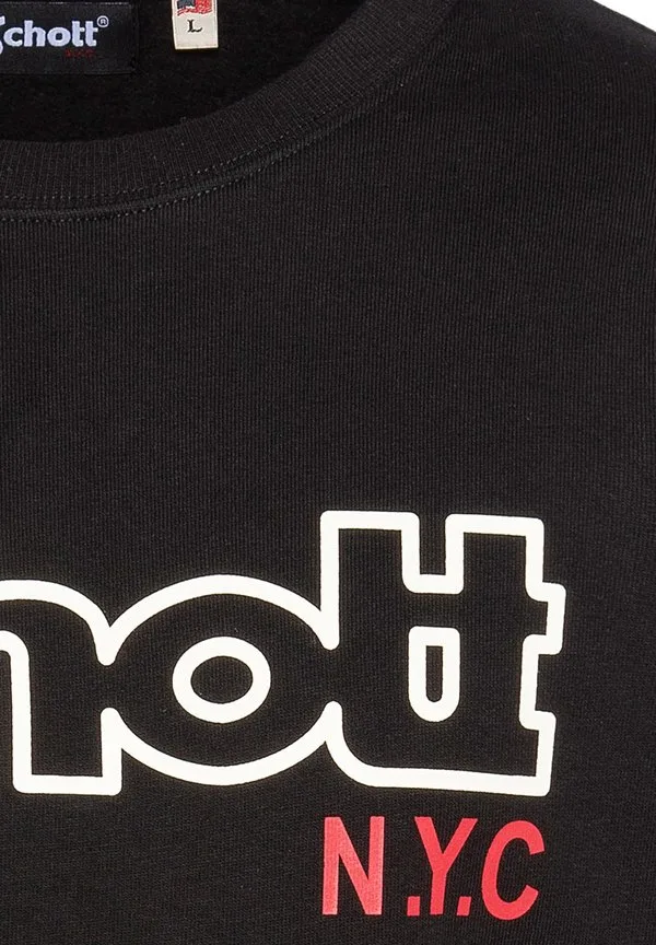 Толстовка цвет круглая Schott, Noir — фото 3