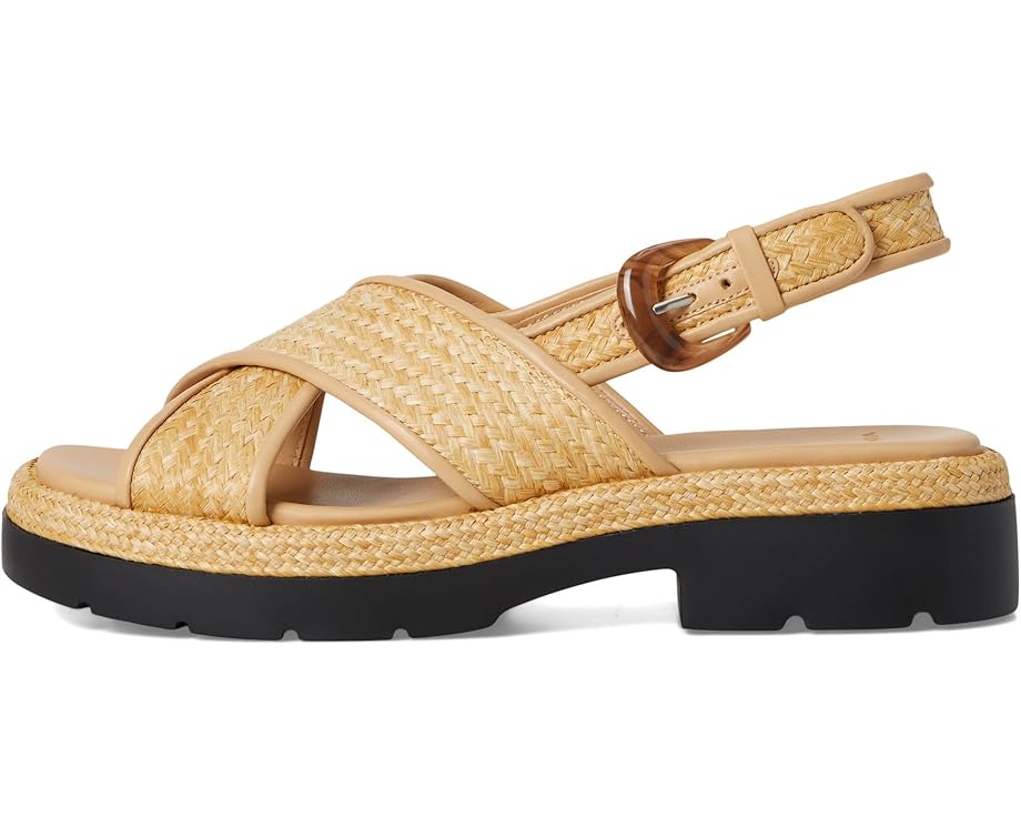 Туфли Vince Helena Raffia Slingback Sandals, цвет Toasted Wheat Raffia — фото 4
