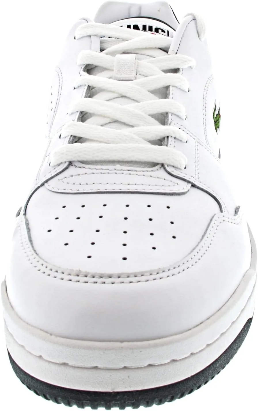 Мужские низкие кроссовки Lacoste Linedride, белые с черным, из гладкой кожи и текстиля — фото 4