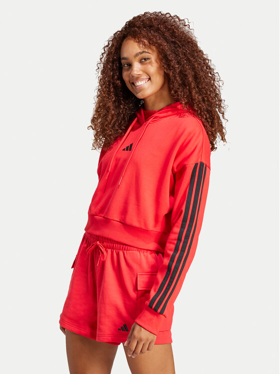 

Толстовка обычного кроя Essentials 3-Stripes IS6997 Adidas, красный