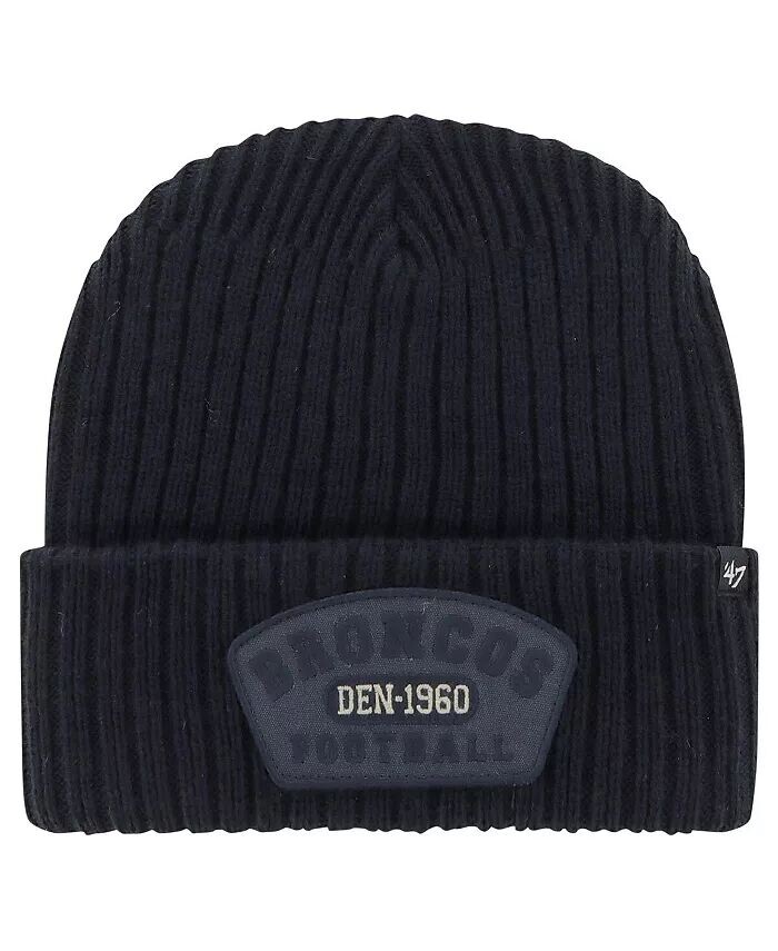 

Мужская темно-синяя вязаная шапка Denver Broncos Ridgeway с манжетами '47 Brand