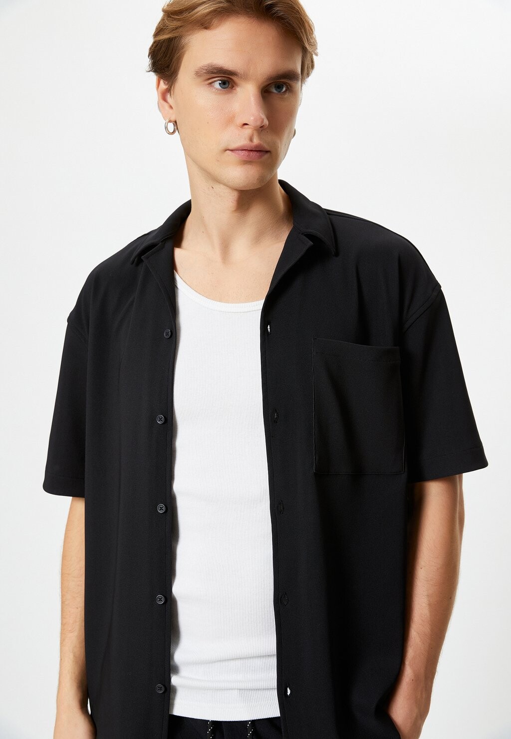 

Рубашка POCKET DETAIL SHORT SLEEVE Koton, черный