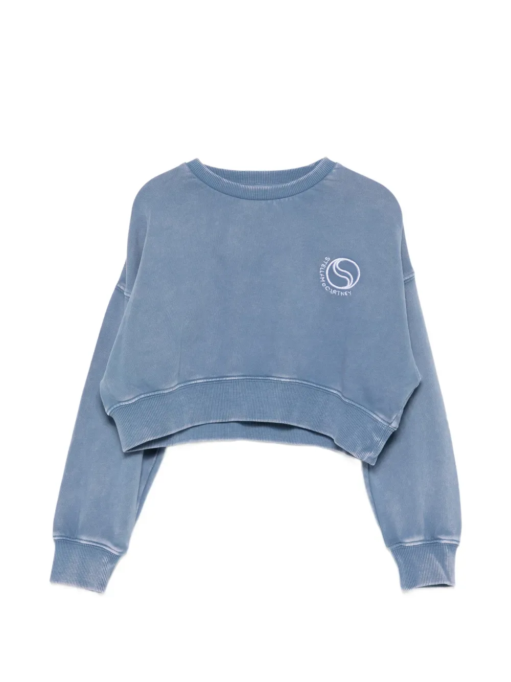 Свитшот с логотипом и круглым вырезом горловины Stella McCartney Kids, синий