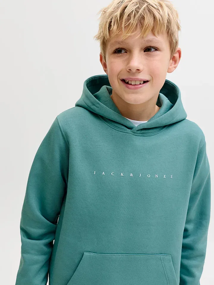 Капюшон, хлопок, JACK & JONES Junior, зеленый — фото 2