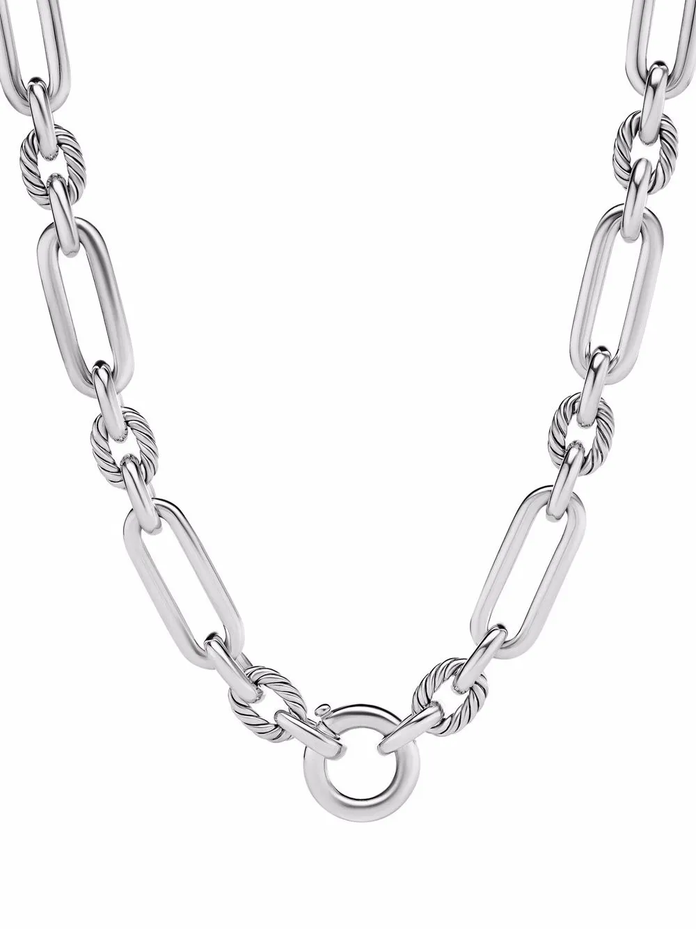 

Серебряная цепочка на шею Lexington с бриллиантами (9.8 мм) David Yurman, серебяный