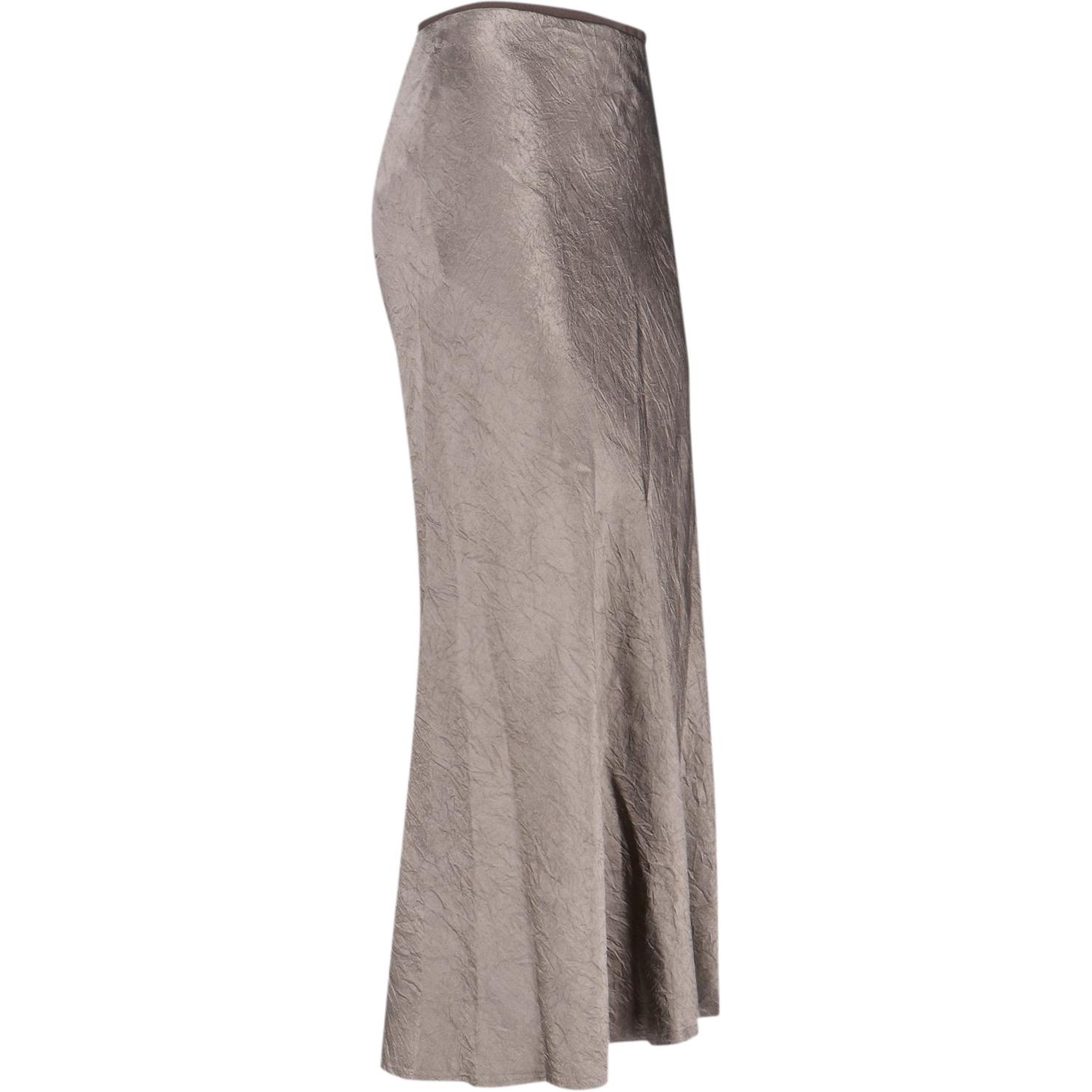 Скошенный сатиновый миди-юбка Maison Margiela, Taupe — фото 4