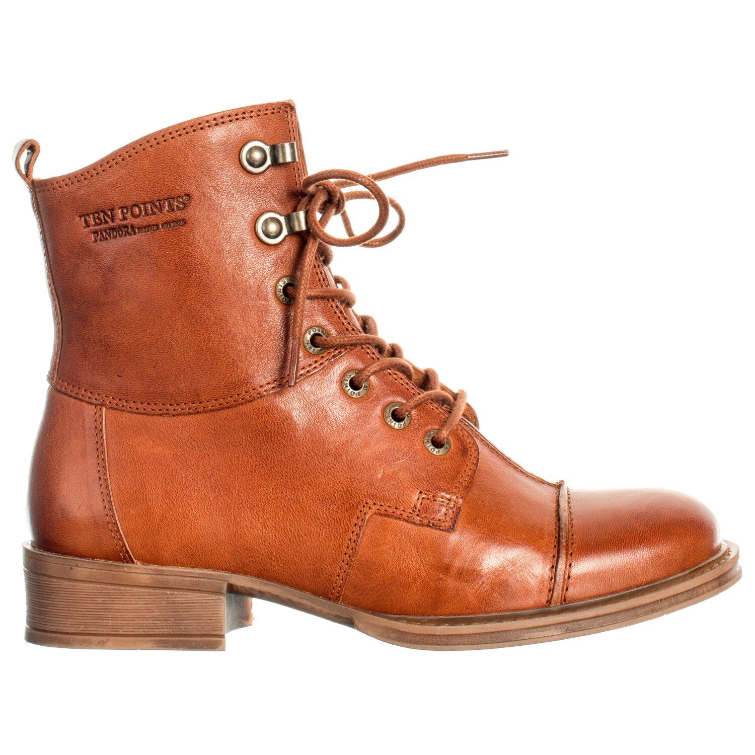Повседневные ботинки Ten Points Women's Pandora Lace Boots, цвет Cognac