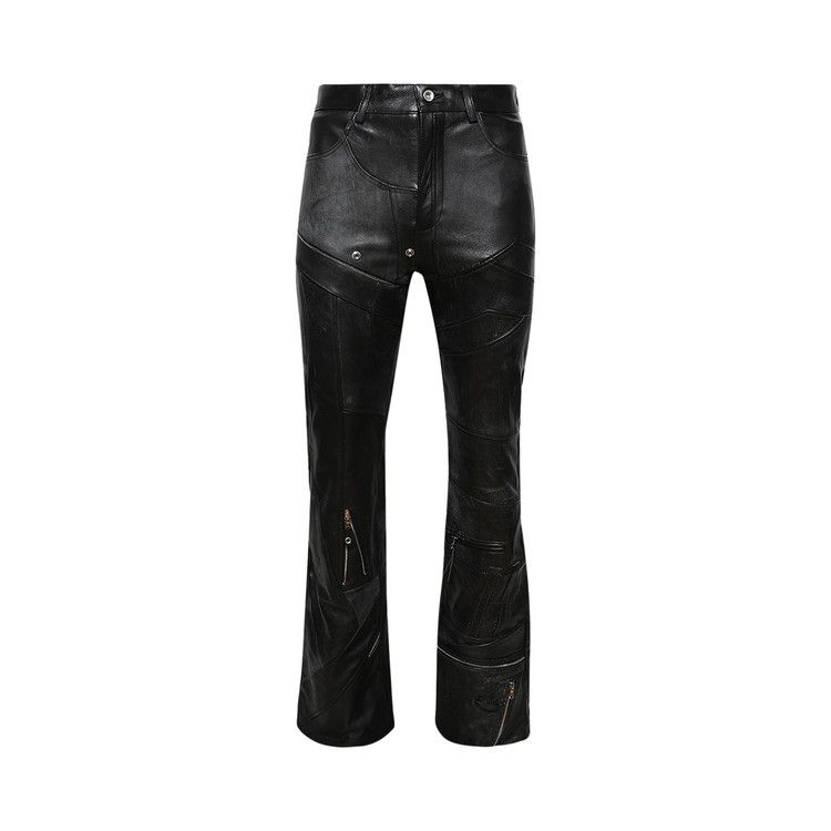 

Брюки Who Decides War Fragmented Leather Trouser, Coal
