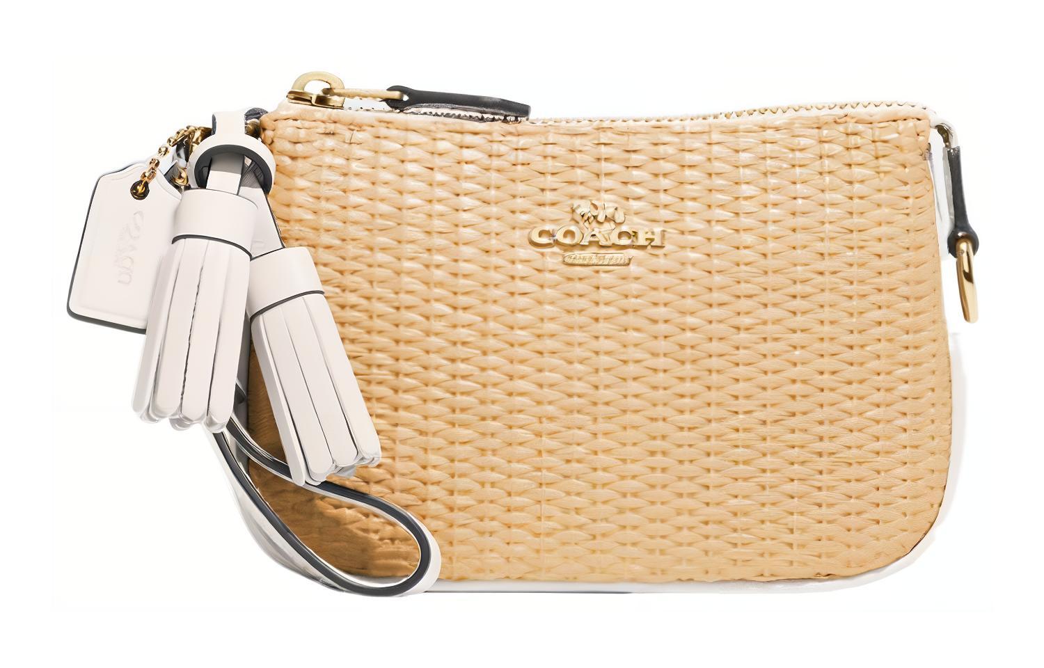 

COACH Сумка-холлоу Nolita Fabric, маленькая женская сумка через плечо ecru и khaki