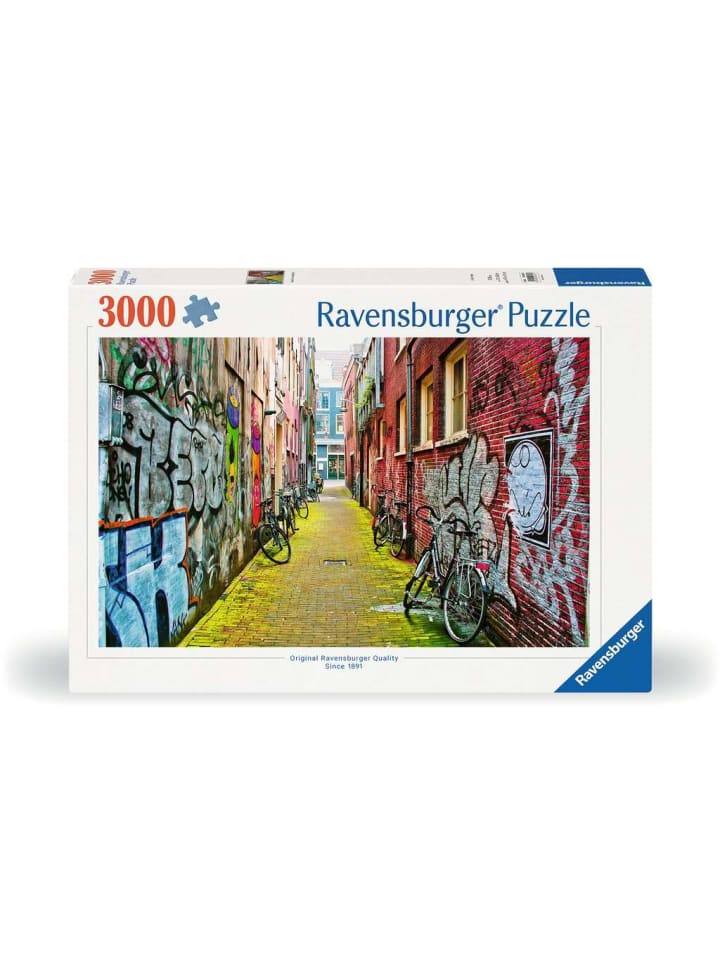 

Пазл Ravensburger из 3000 деталей: Уличное искусство Амстердама в цвете