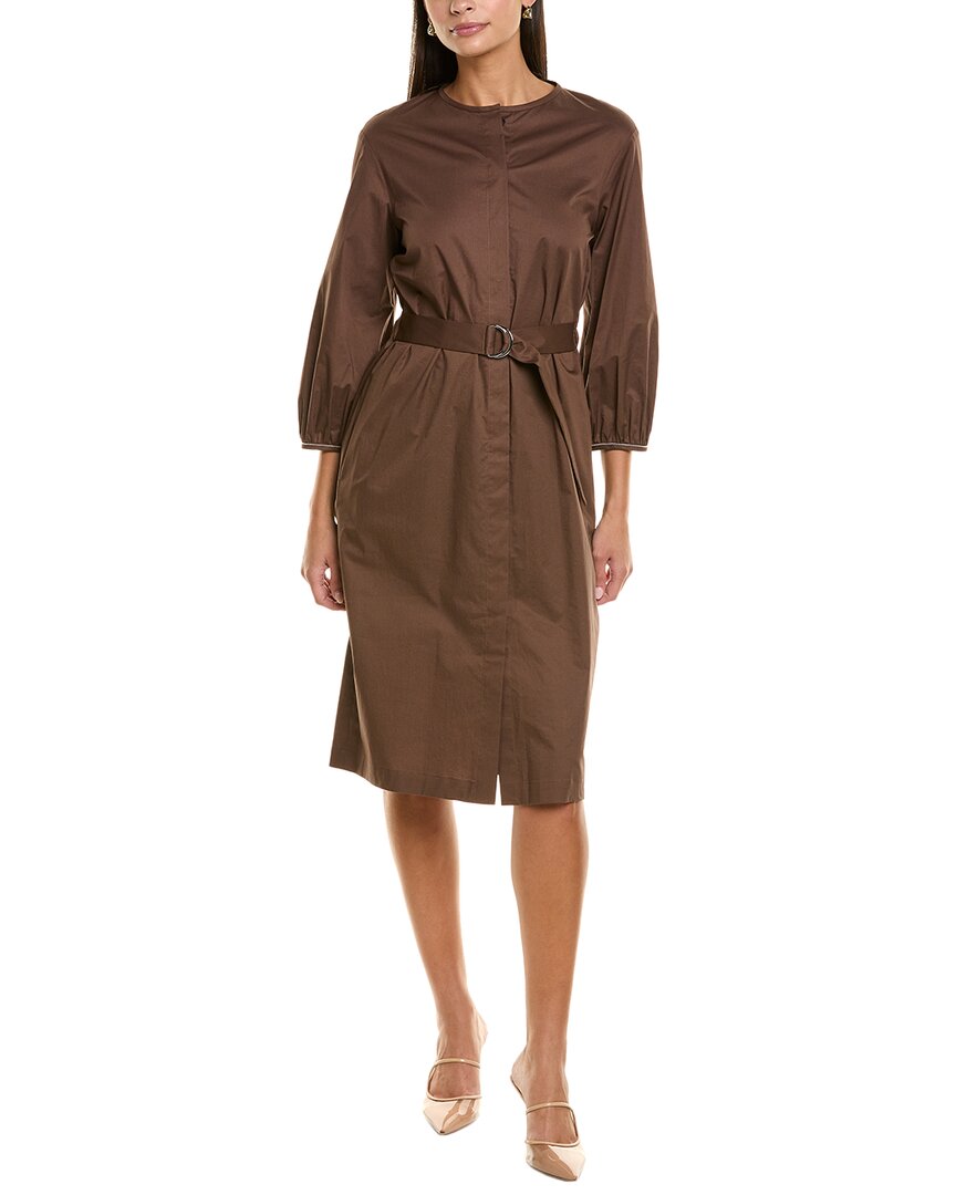 

Платье миди Peserico, коричневый