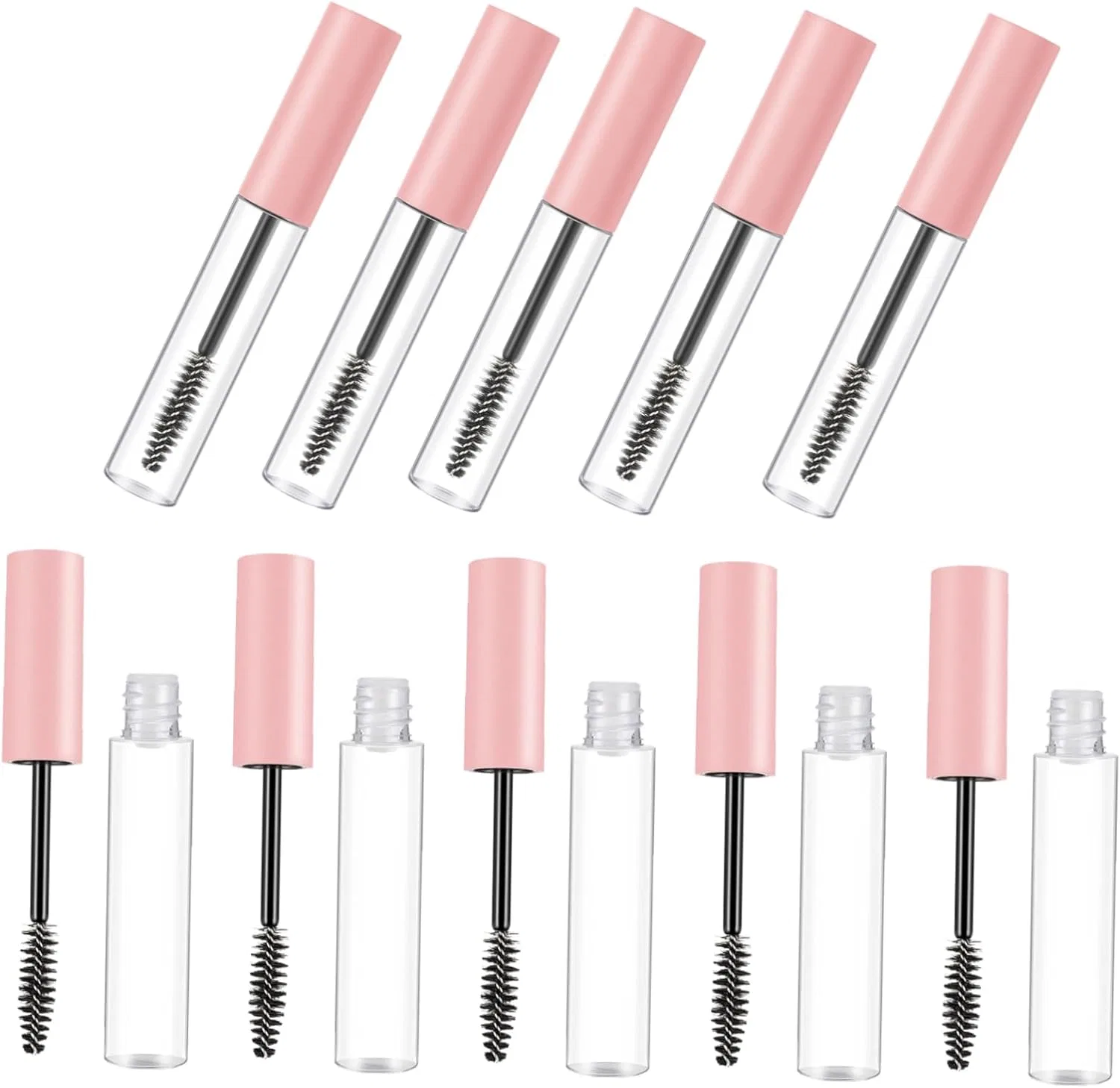 Набор для макияжа Cosmetics WOONEKY 10 шт. перезаправляемые тюбики для туши и подводки, розовый