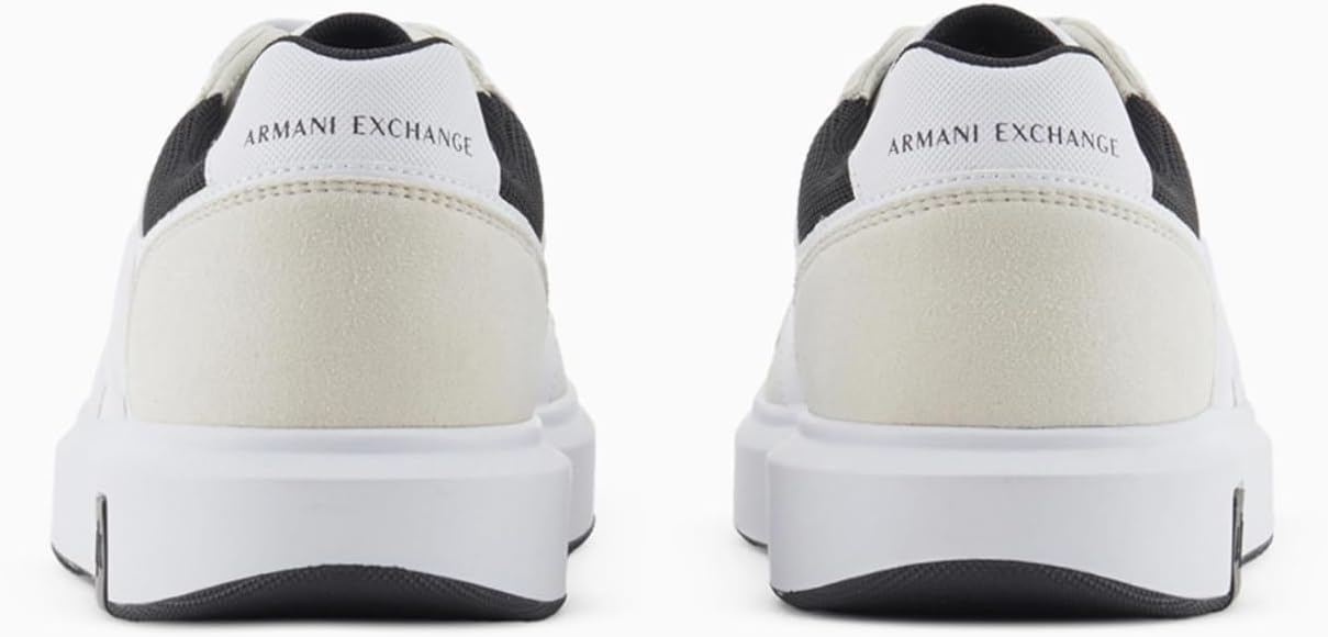 Мужские кроссовки Armani Exchange Venice на шнуровке, белый/черный — фото 2