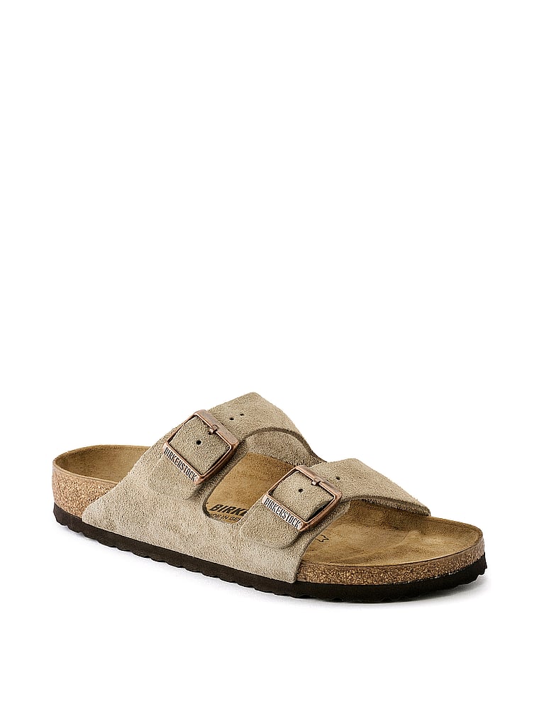 Сандалии из замши Arizona Birkenstock, коричневый