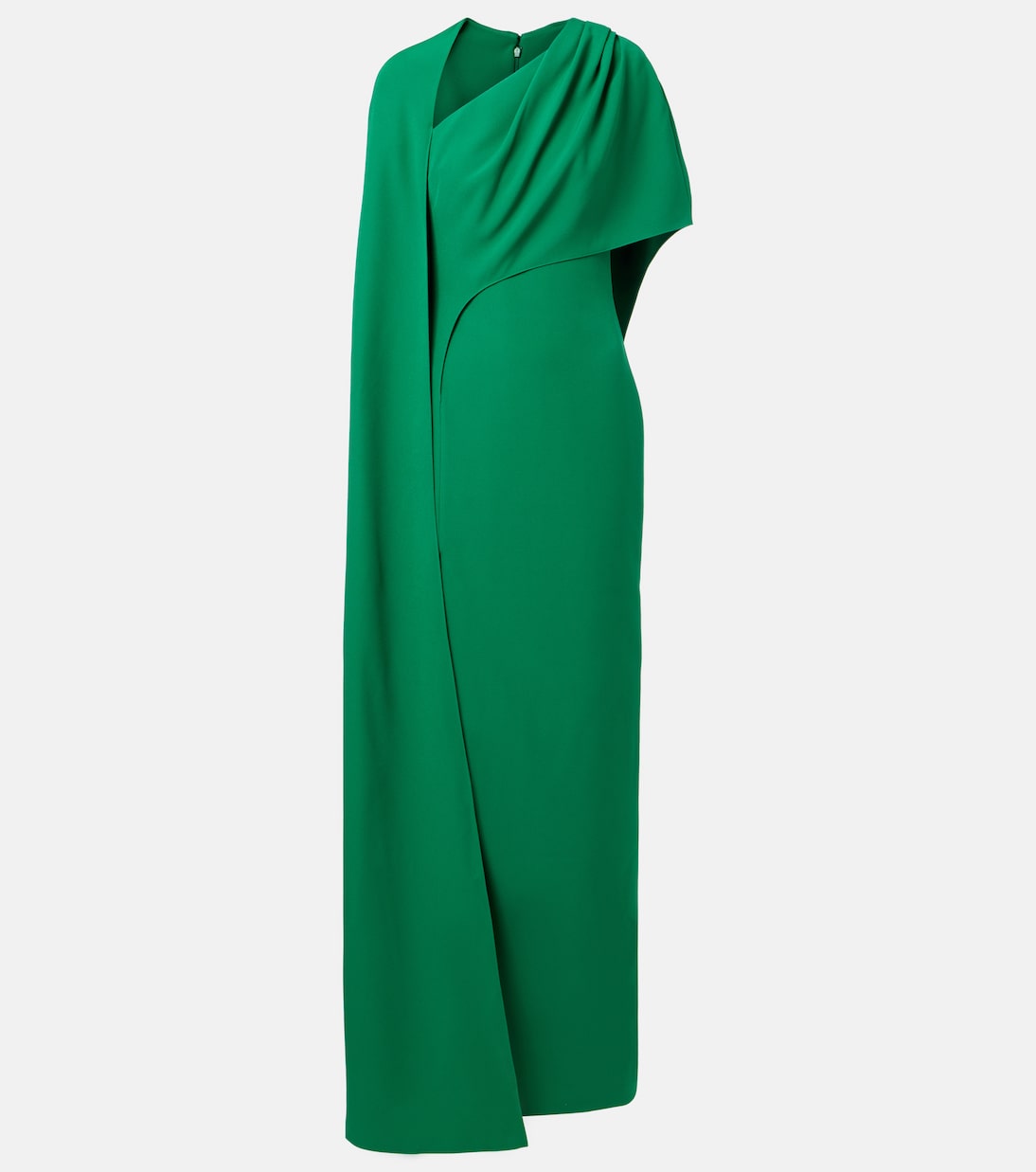

Асимметричное креповое платье с накидкой Safiyaa, Jewel Green