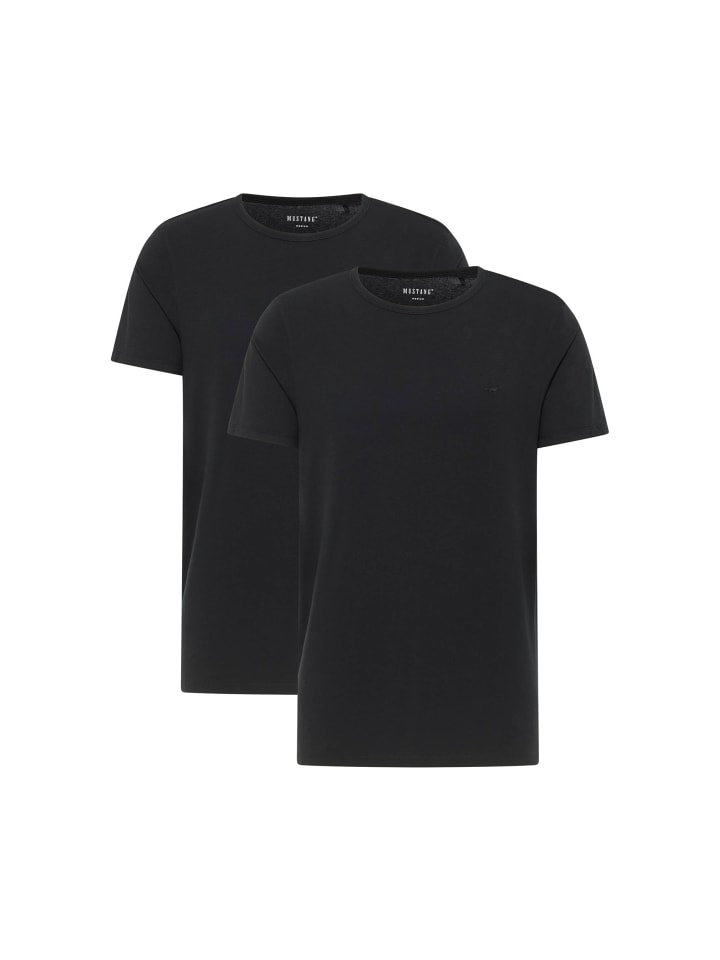 

Mustang Комплект из двух футболок черного цвета, Черный, Mustang Комплект из двух футболок черного цвета
