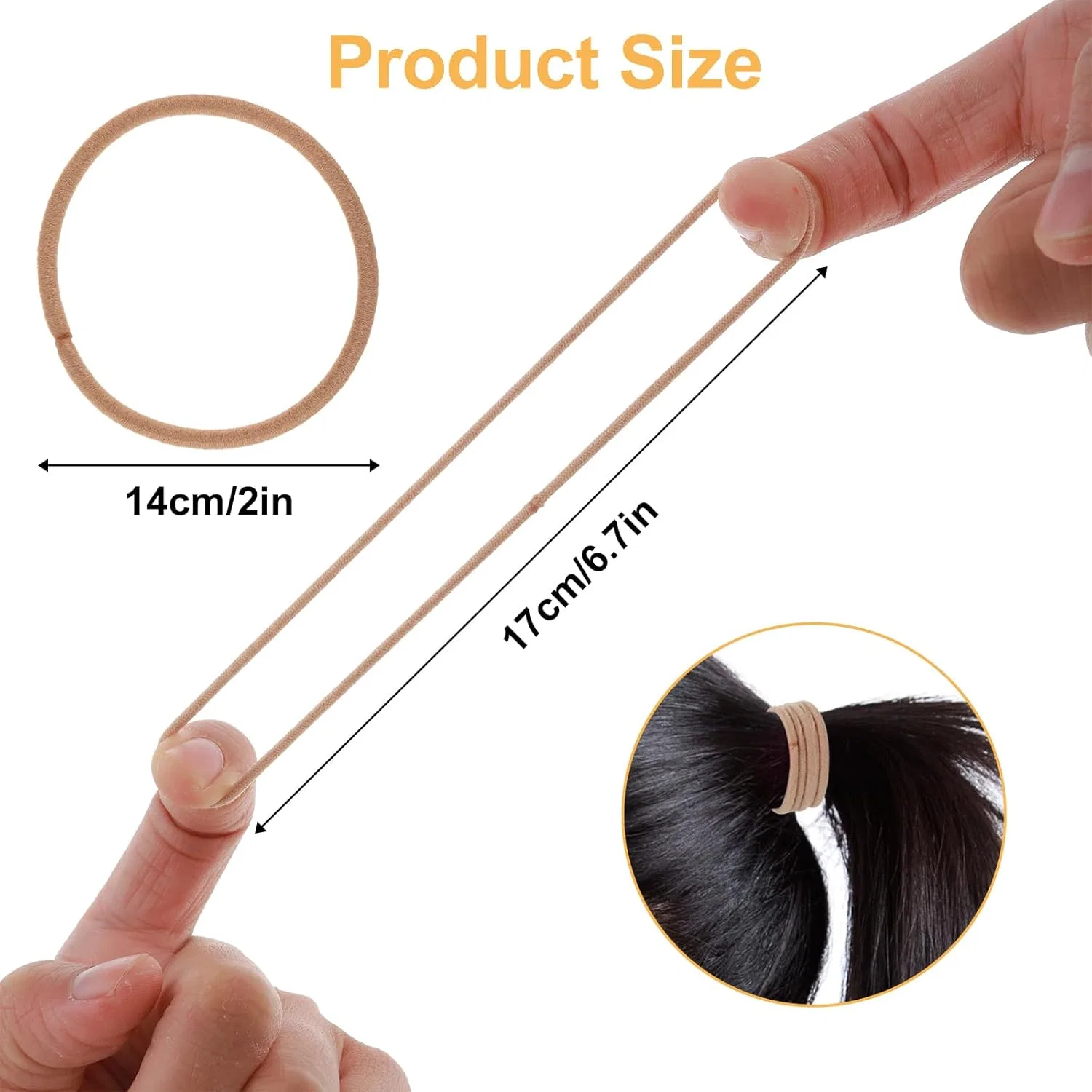 Набор эластичных резинок для волос из 100 штук от TIESOME Tiesome, Coffee Colour — фото 2