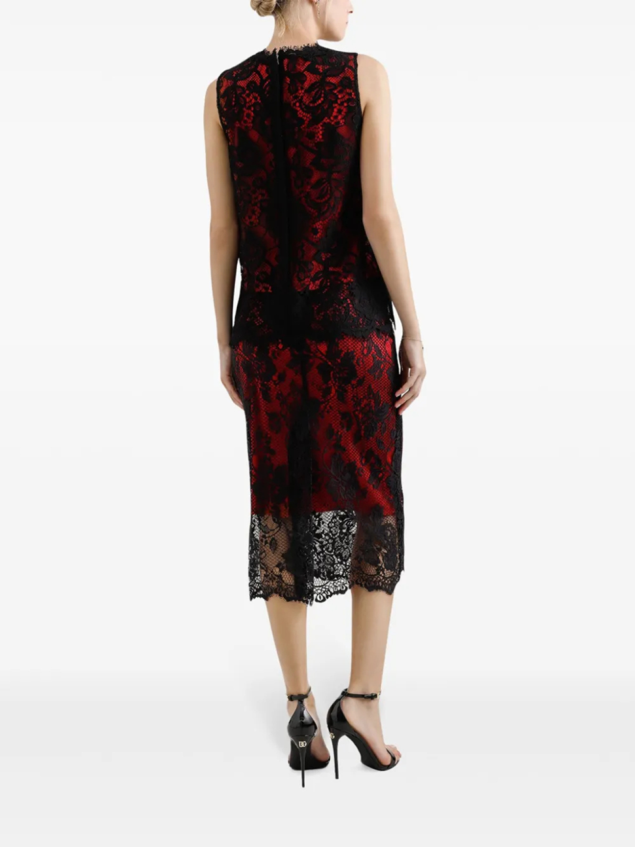 Dolce & Gabbana кружевной топ, черный — фото 3