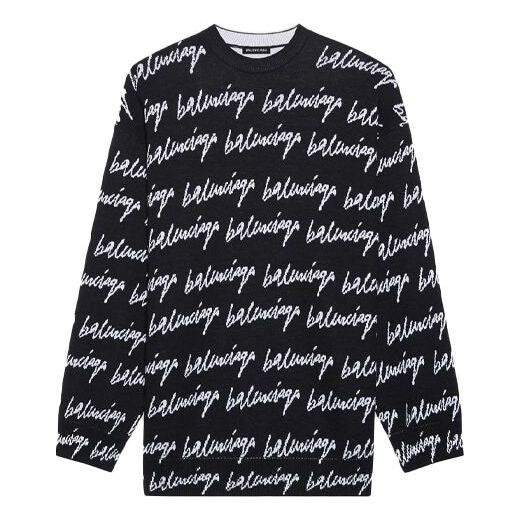 

Свитер all over logo jumper 'black' Balenciaga, черный