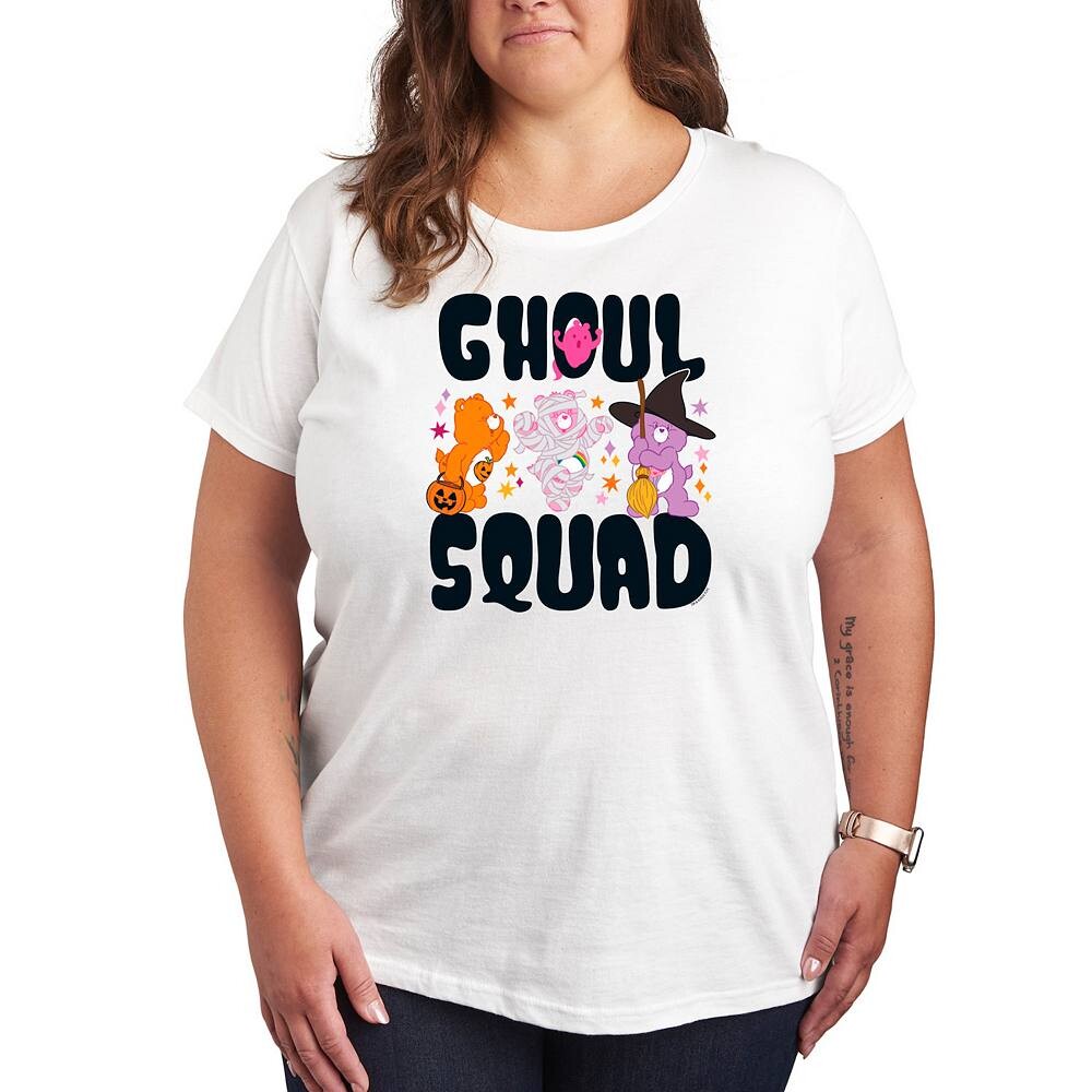 

Плюс размер Футболка с рисунком Care Bears Halloween Ghoul Squad Licensed Character, белый