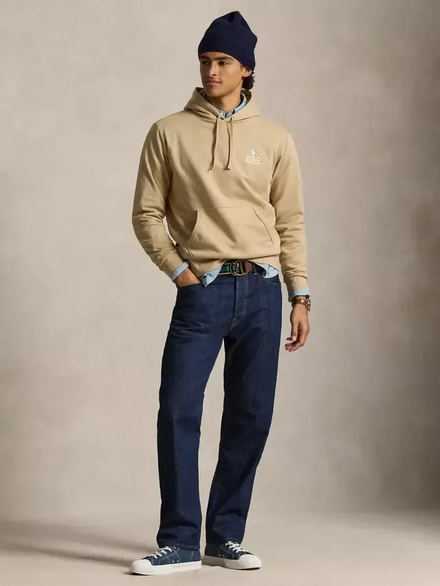 Худи Polo из хлопковой смеси, винтажный цвет хаки Ralph Lauren — фото 4