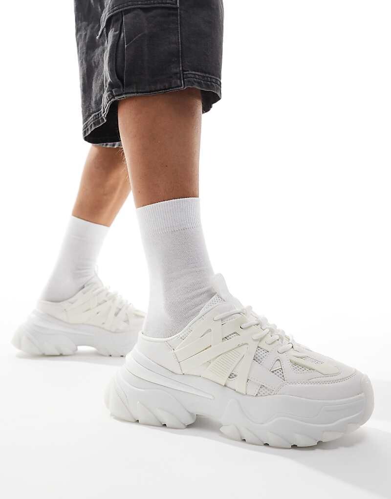 

ASOS DESIGN – белые спортивные мюли на толстой подошве