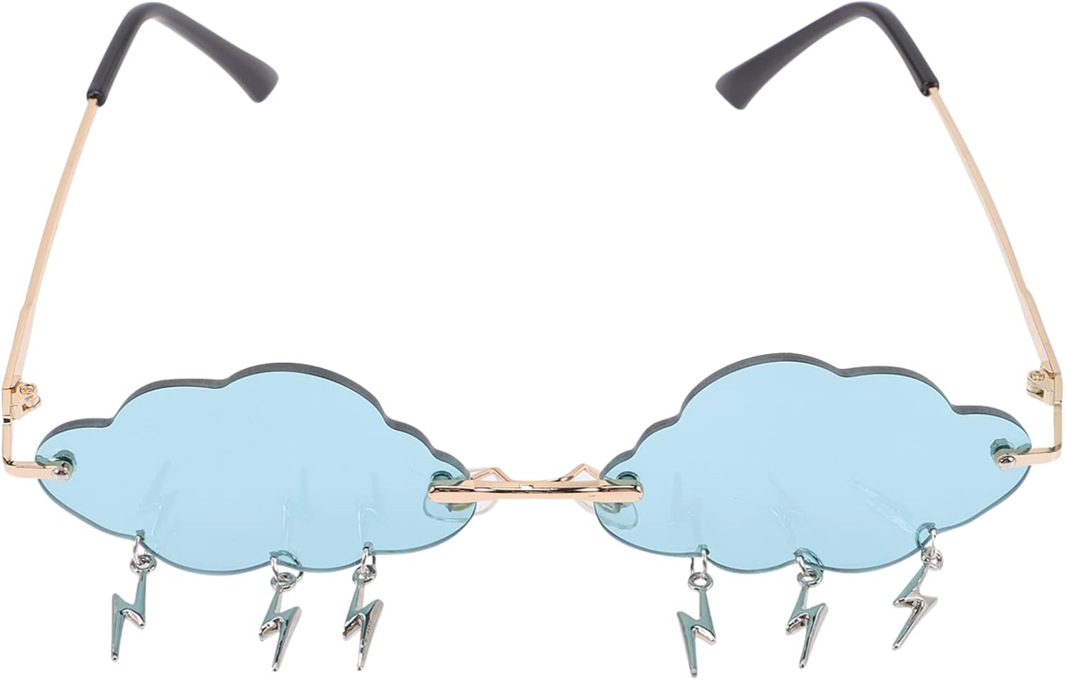 

PRETYZOOM Детские солнцезащитные очки без оправы с эффектом облаков, модные очки унисекс для вечеринок, градиентные очки с кисточками для активного отдыха на природе, As Shown