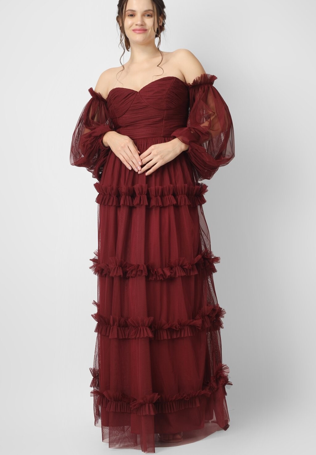 

Вечернее платье Reni Maxi Party Lace & Beads, красный, Черный, Вечернее платье Reni Maxi Party Lace & Beads, красный
