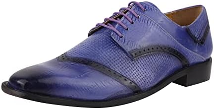 

Мужские классические оксфорды LIBERTYZENO из натуральной кожи с принтом страуса/угря для Рождества, пурпурный