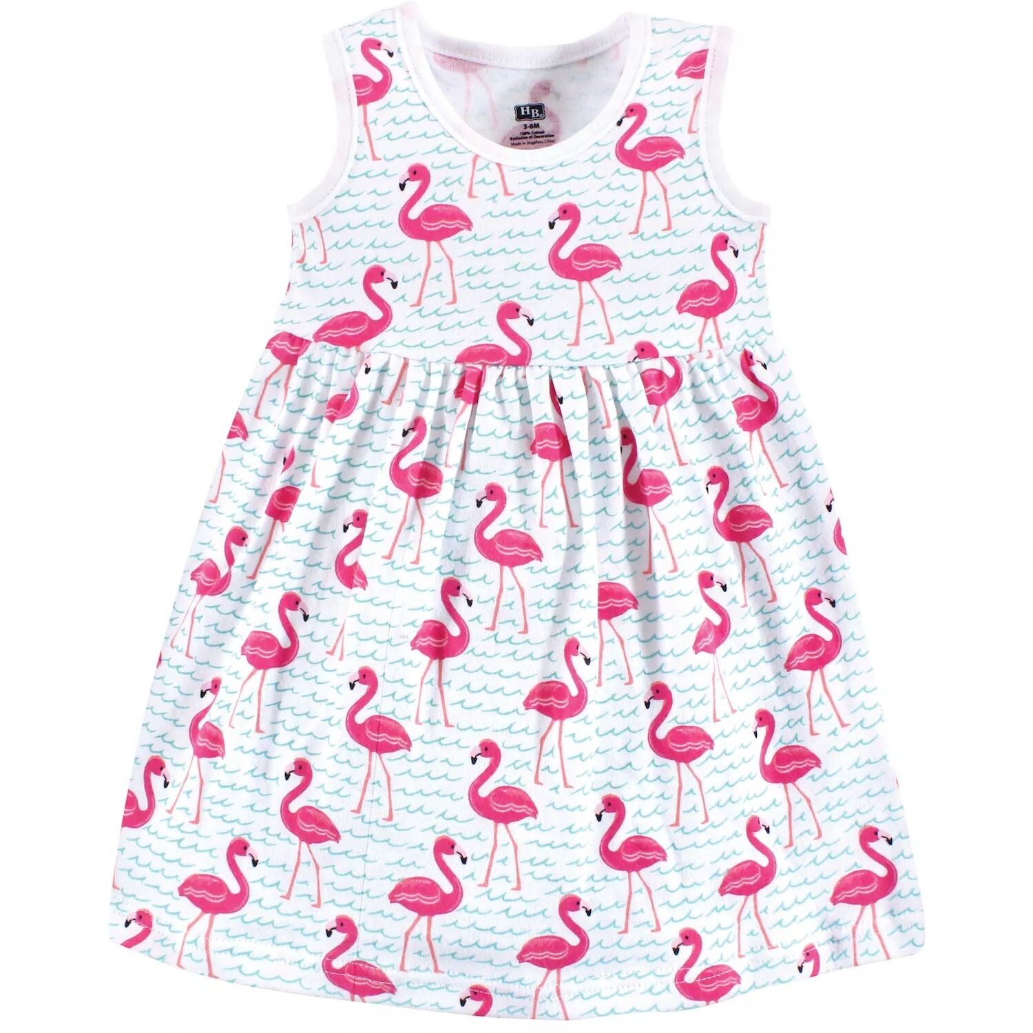 Hudson Baby Baby Girl Хлопковое платье, кардиган и обувь, комплект из 3 предметов, яркий фламинго Hudson Baby — фото 3