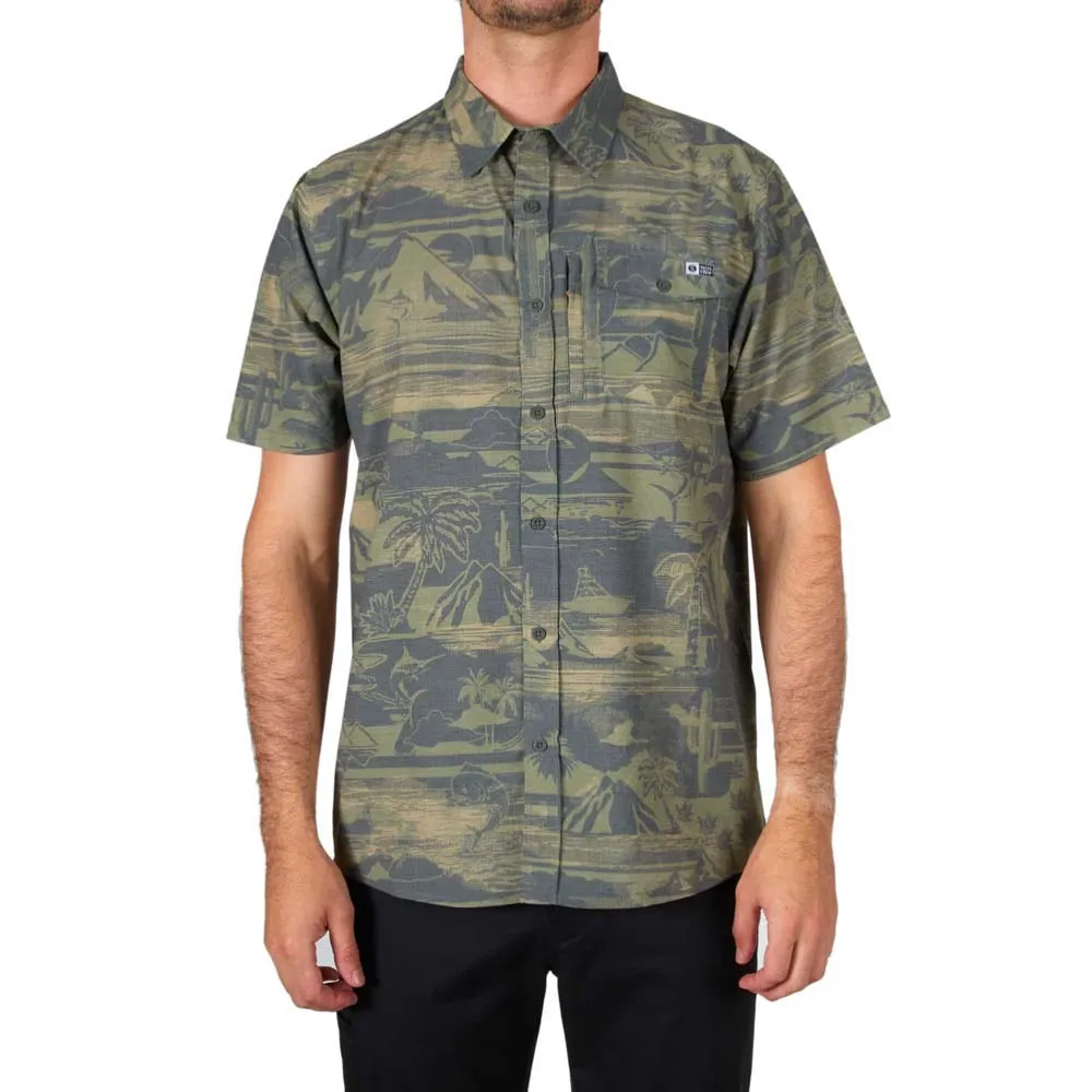 

Рубашка с коротким рукавом Salty Crew Cedros Tech Woven, зеленый
