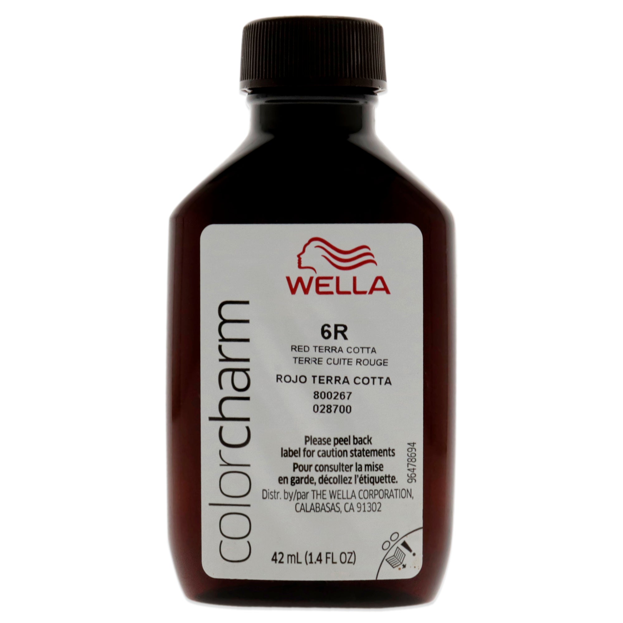 Стойкая жидкая краска для волос Color Charm, оттенок 6R Red Terra Cotta от Wella, для мужчин и женщин, 1,42 унции Wella, 6R Red Terra Cotta — фото 2