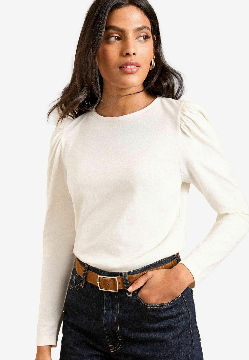 

Футболка с длинным рукавом REGULAR FIT-PUFF LONG SLEEVE Love & Roses, белый