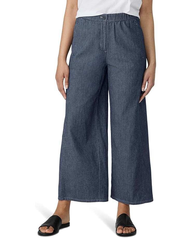 

Брюки Eileen Fisher Wide Ankle Pants, цвет Denim