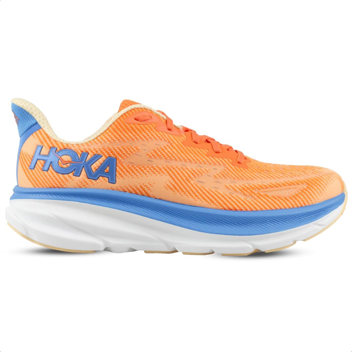 

Мужские кроссовки HOKA Clifton 9 среднего размера, Овсяное молоко/Ячмень/Нейтральный, оранжевый