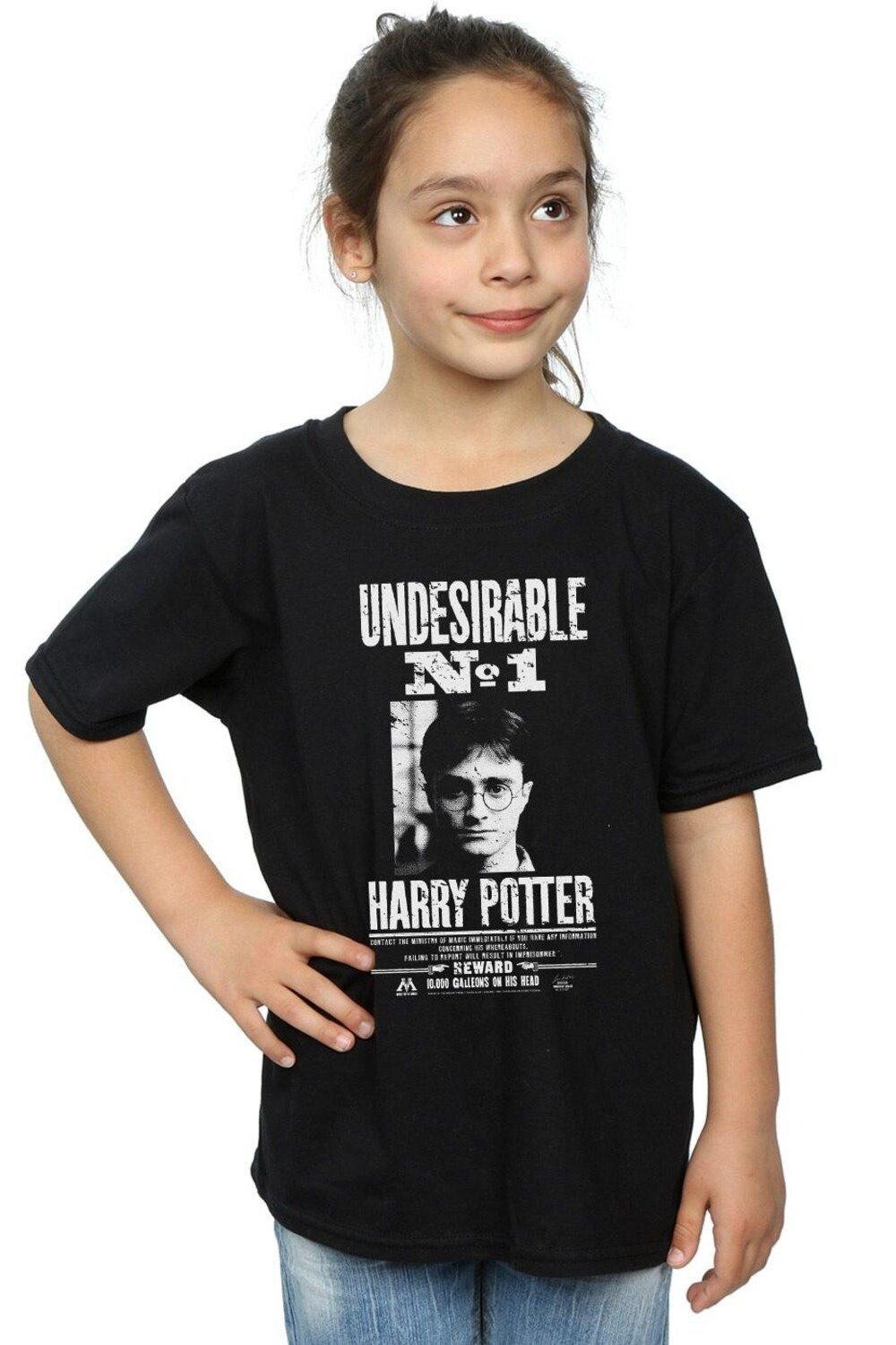 

Нежелательная хлопковая футболка №1 Harry Potter, черный