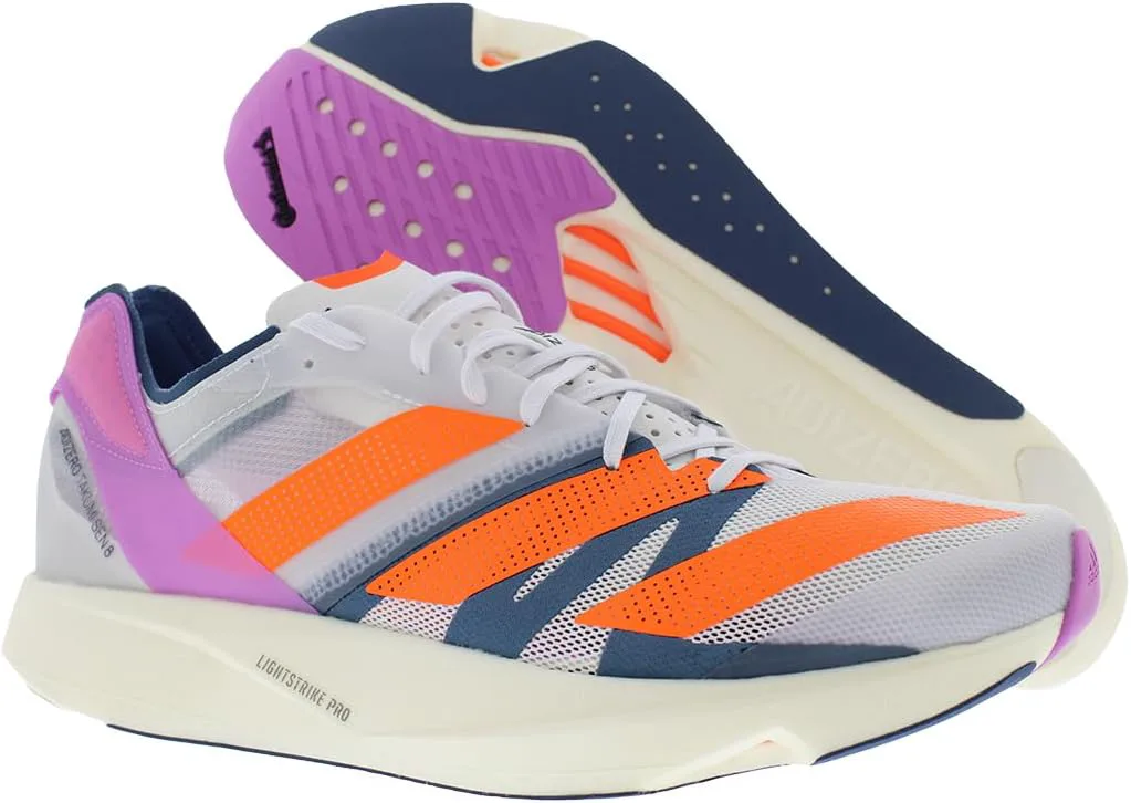 Беговые кроссовки Adidas для мужчин Adizero Takumi Sen 9, серый/оранжевый/сиреневый/мультиколор/красный — фото 2