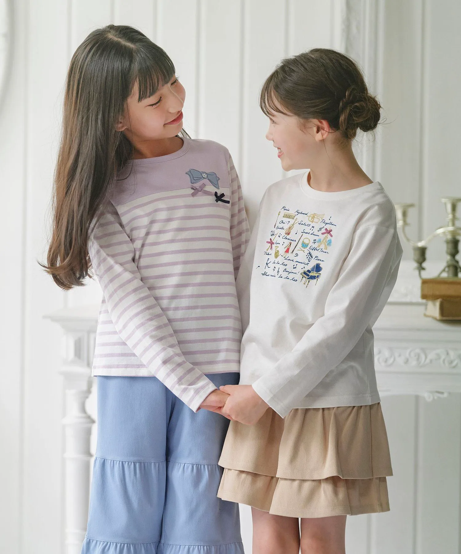 Футболка с ленточной каймой 110-140 см Suite Kids, цвет Lavender [182] — фото 3