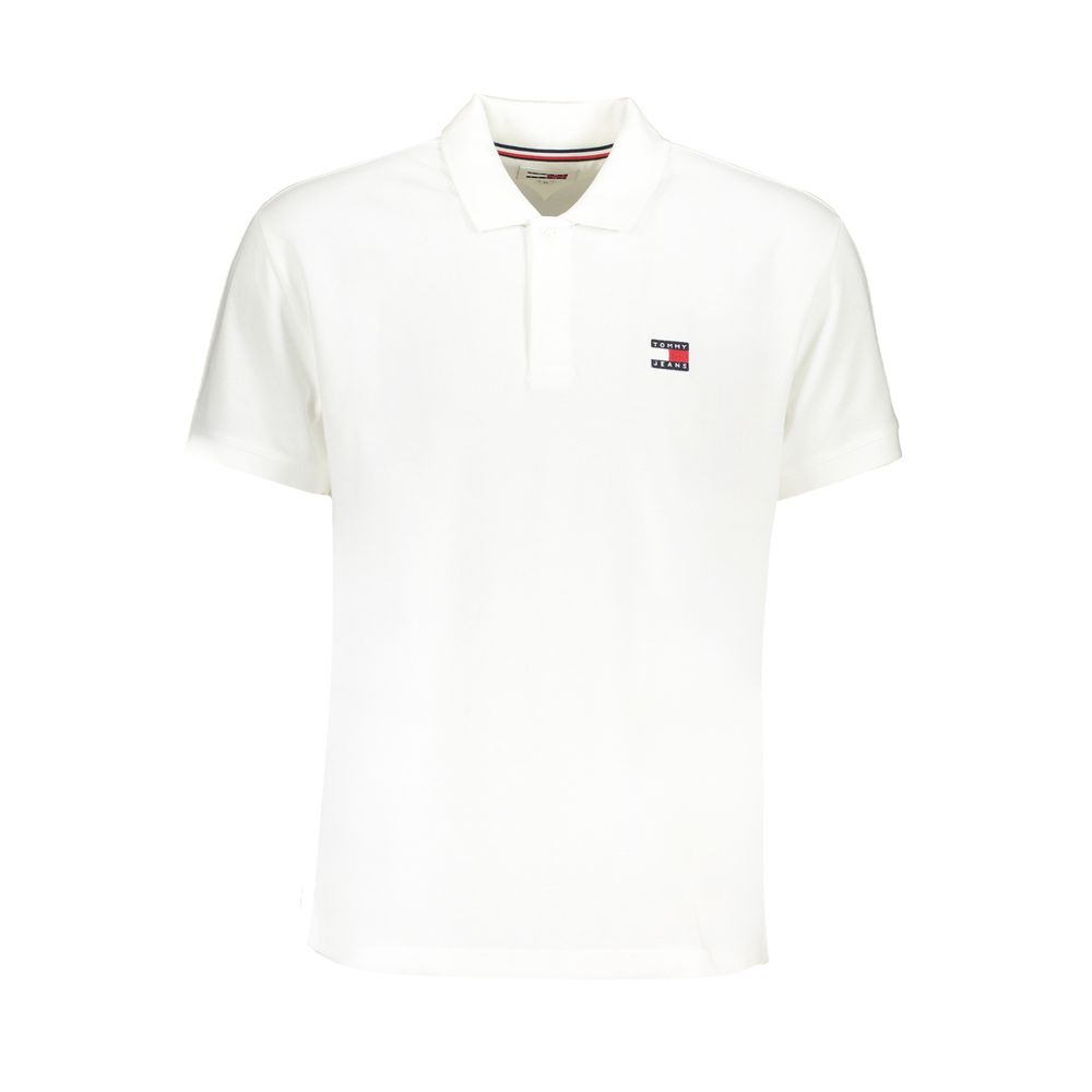 

Белая хлопковая рубашка поло Tommy Hilfiger